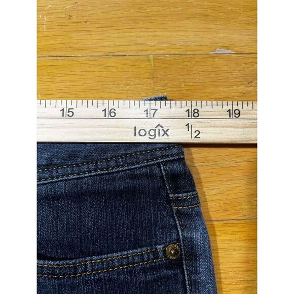 Michael Kors Jeans Womens 12 Blue Flared Cowboy Festival Zipper Pockets Western - Picture 4 of 8